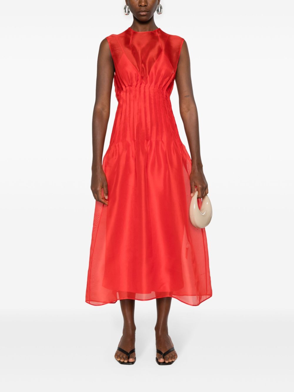 Wes` silk midi dress