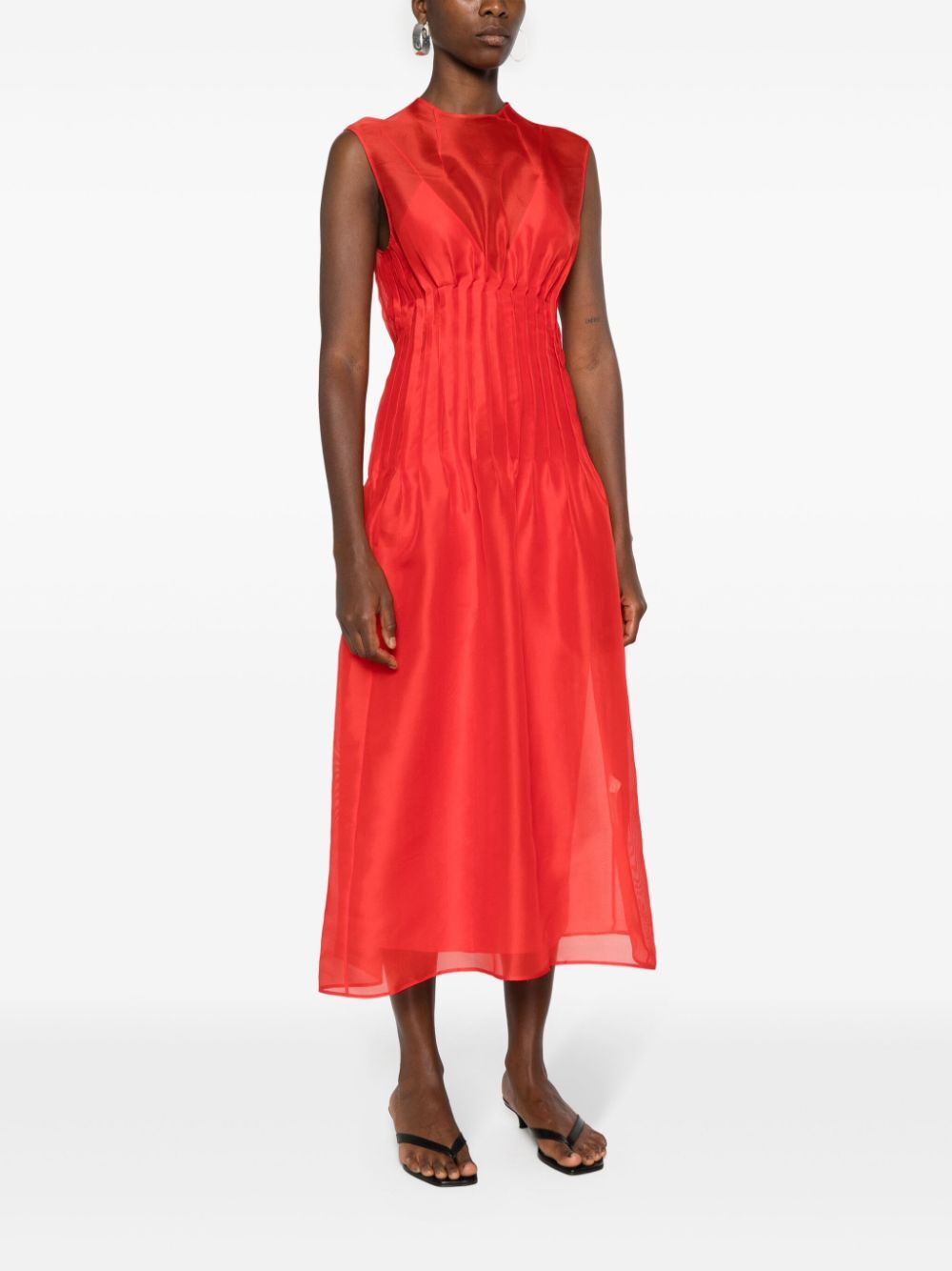 Wes` silk midi dress