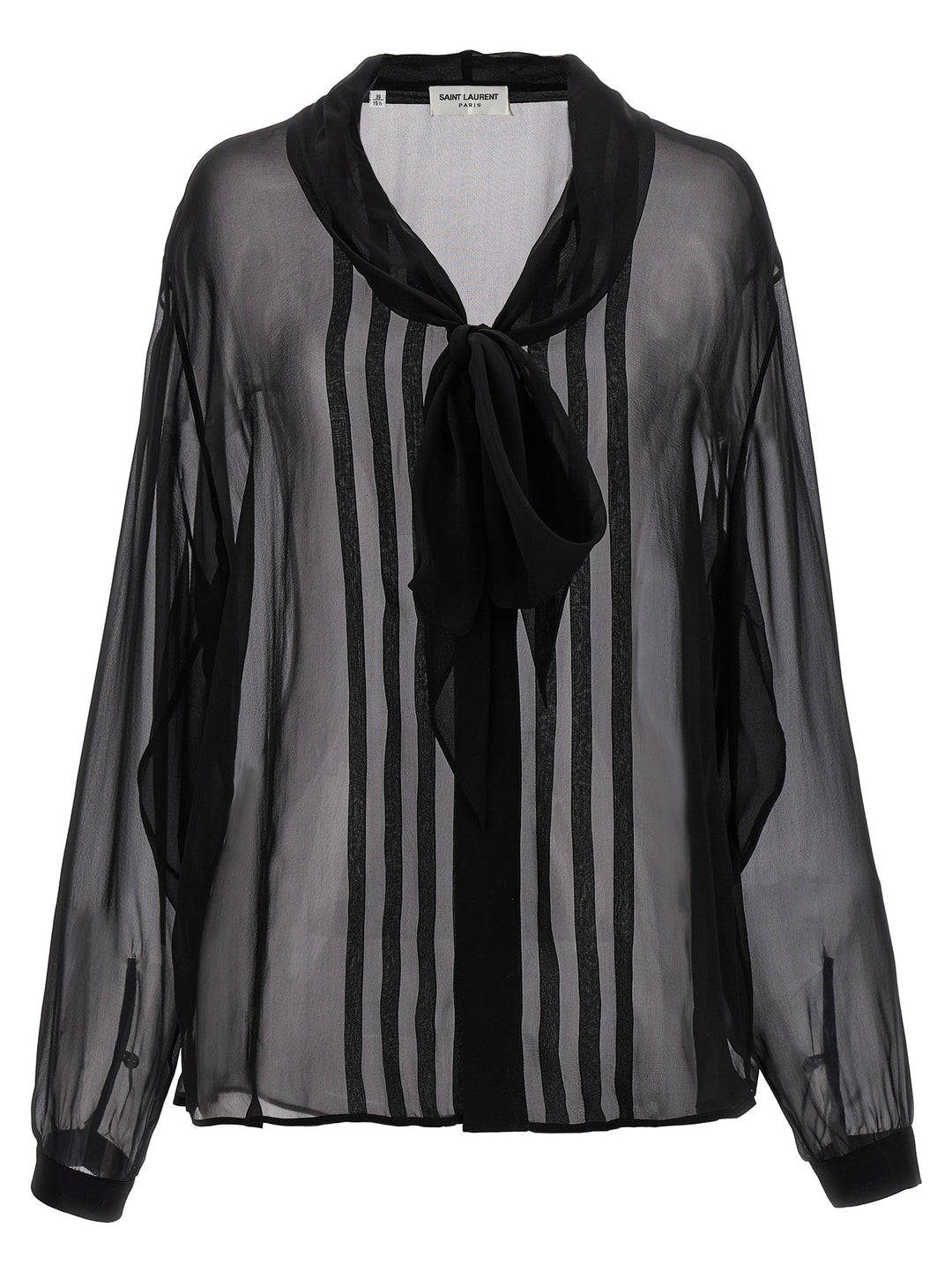 Transparent Muslin Shirt Shirt, Blouse Black