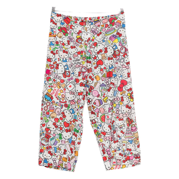 Pants White, Red