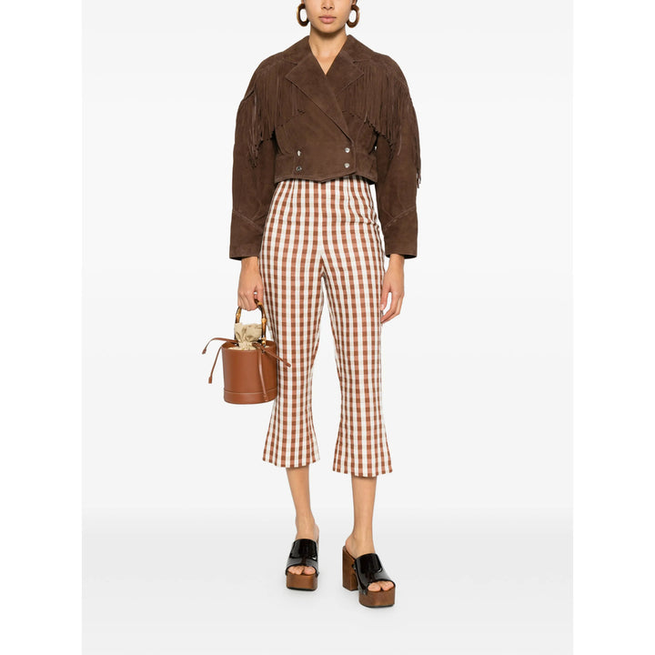 Rixo London Leather Outerwears - Brown | d413b3e1469a862121f2bfb9f13a803039c3635b