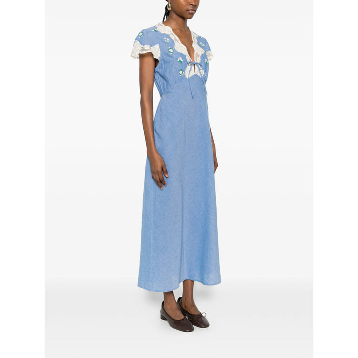 Rixo London Dresses - Blue, White | 76c3e3965c9b95a69d92c3372434bb7fd061ff0e
