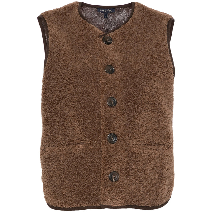 Soeur Waistcoats - Brown | 9bf63eb37da7e2337b6b0a09c7e3dd19075f2ef1