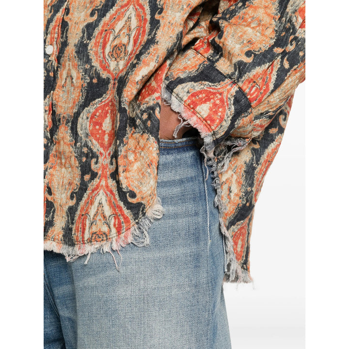 R13 Shirts - Orange, Black | 22f59911c39b30fc2371cd3471292adff4df959a