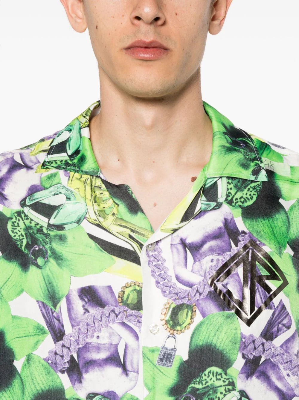 Collage print shirt