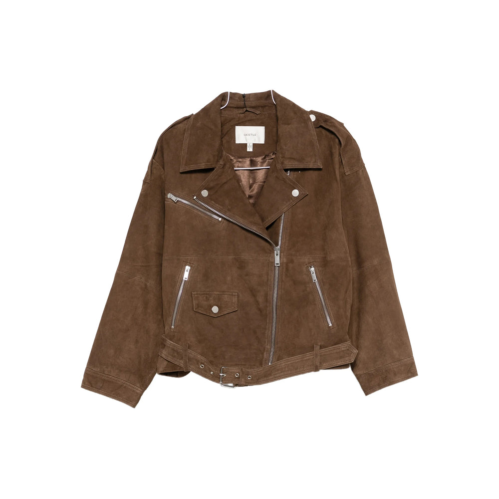 Gestuz Leather Outerwears - Brown | 9e4d715673a208807a9c27050144e2a2473e1056