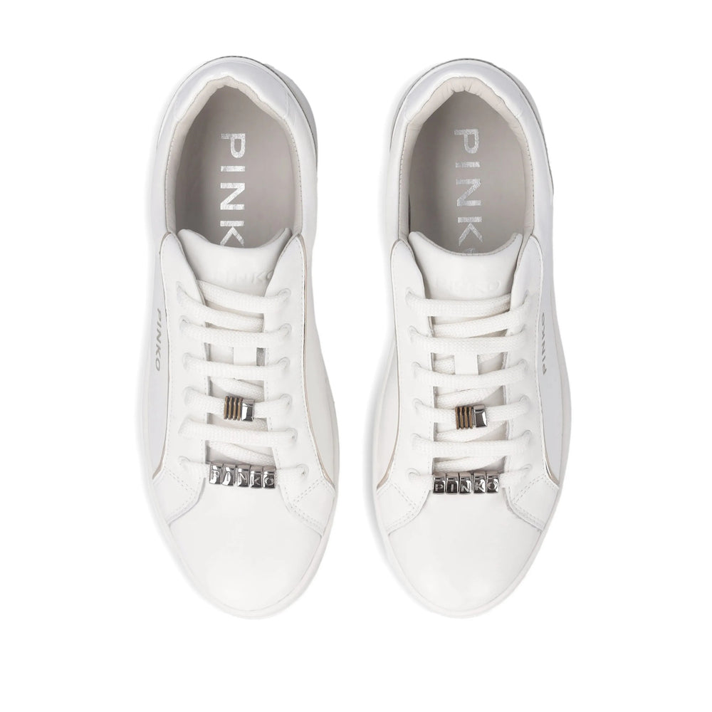 Pinko Sneakers - White, Silver | 433a90b944b2c9caddfdf7790ea651cef16774a7