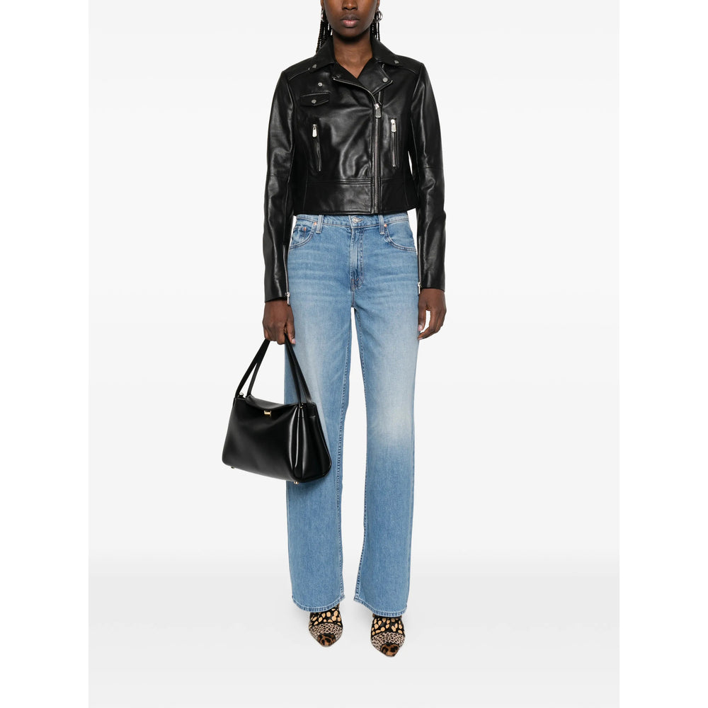 Pinko Leather Outerwears - Black | 044cd10b128823f54fc5b1b72c2ed81df33c9022