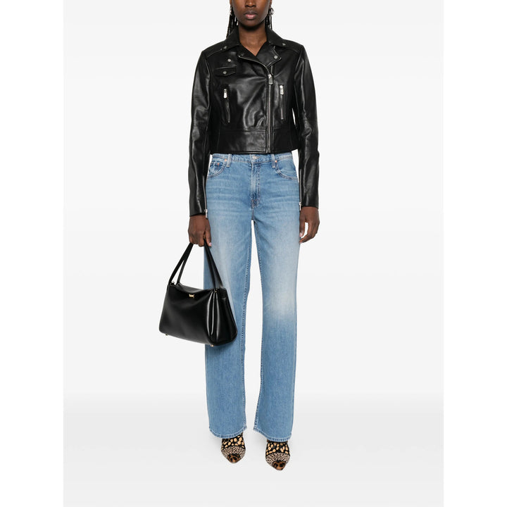 Pinko Leather Outerwears - Black | 044cd10b128823f54fc5b1b72c2ed81df33c9022