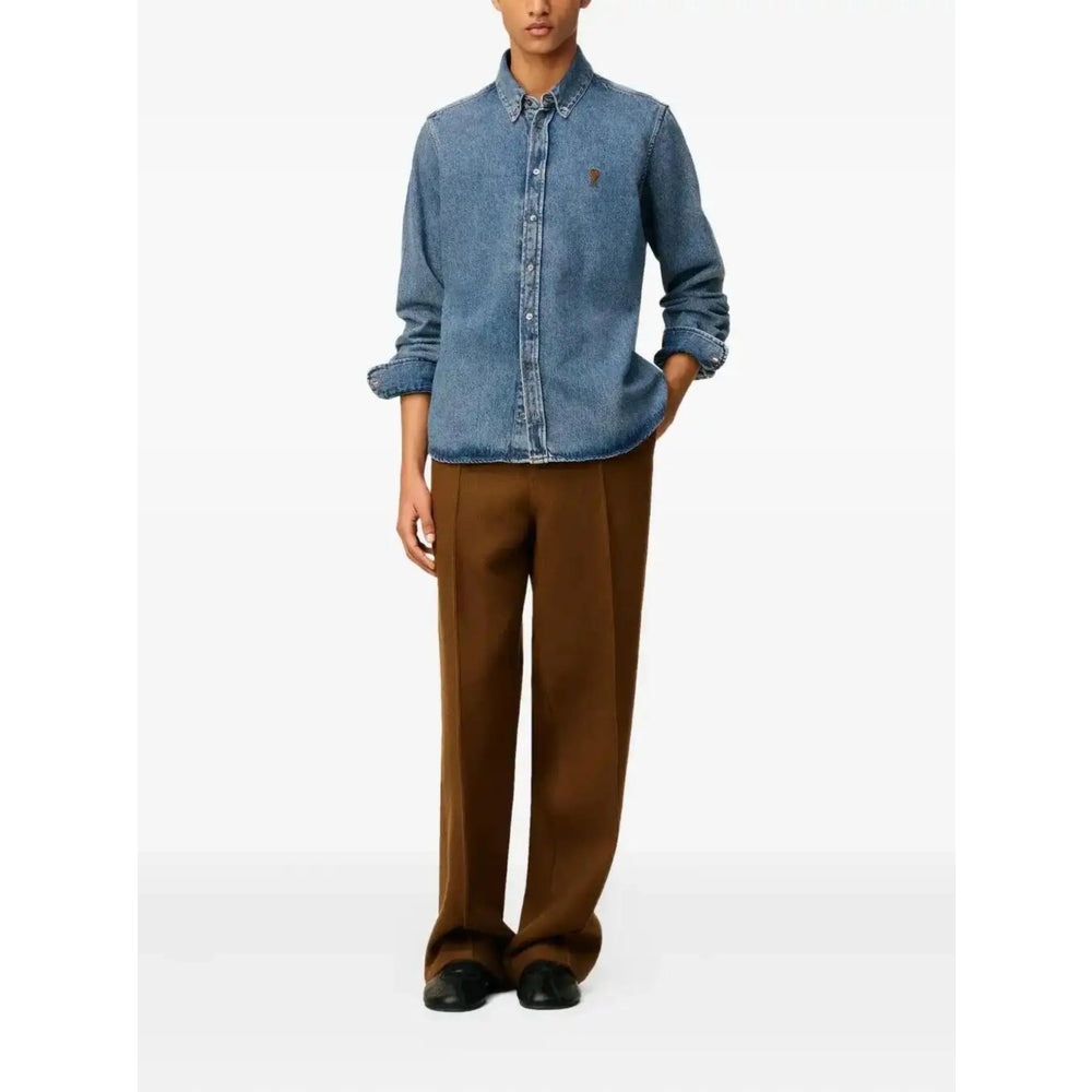 Ami Paris Shirts - Blue | ba7f06cd40965bfc6aefc6495935143fcbfdd5a9