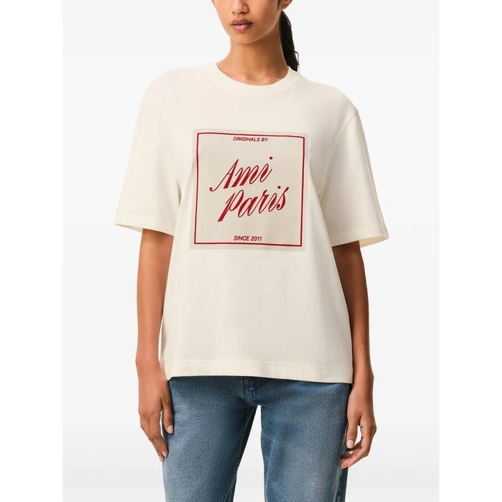 Ami Paris T Shirts - Neutral | 3419322cd2878481a8fd2994edfce95f54f475b8