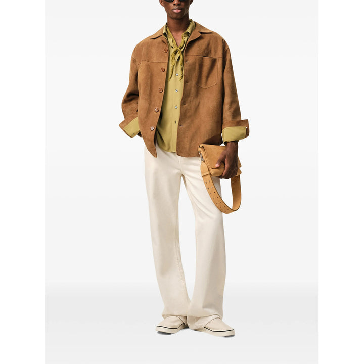 Ami Paris Leather Shirts - Brown | 8e0a0b71281b84c59f49c9d1d38718947f965fb0