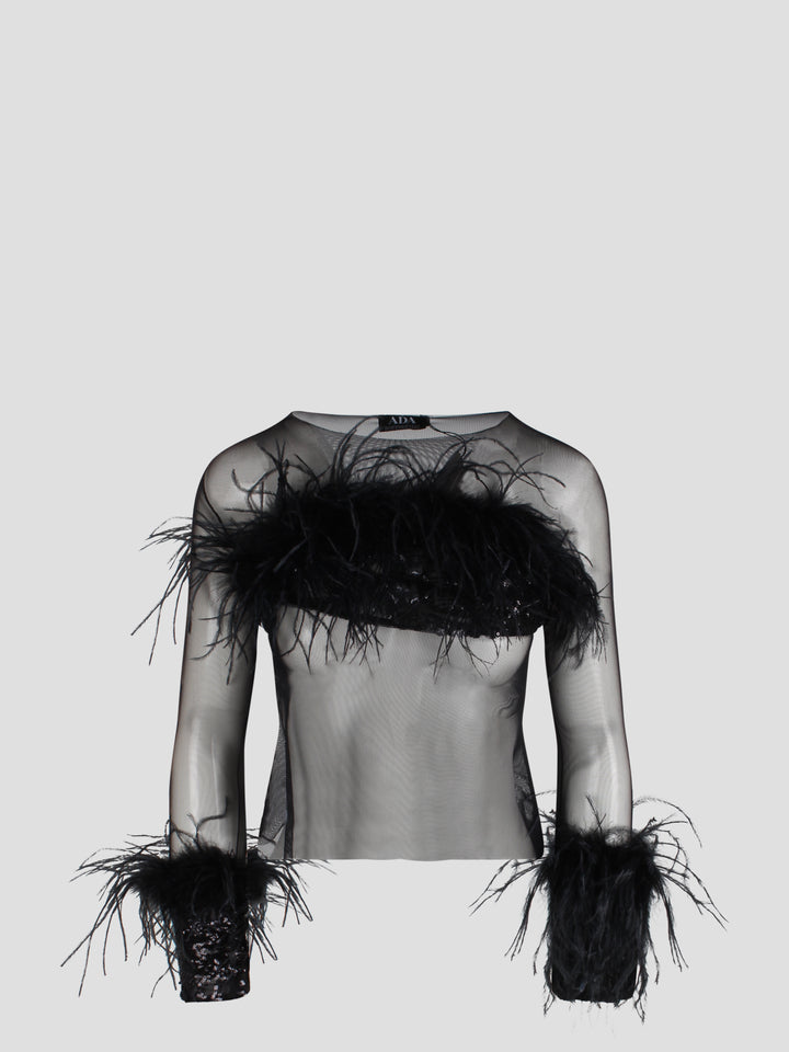 Ostrich feathers top