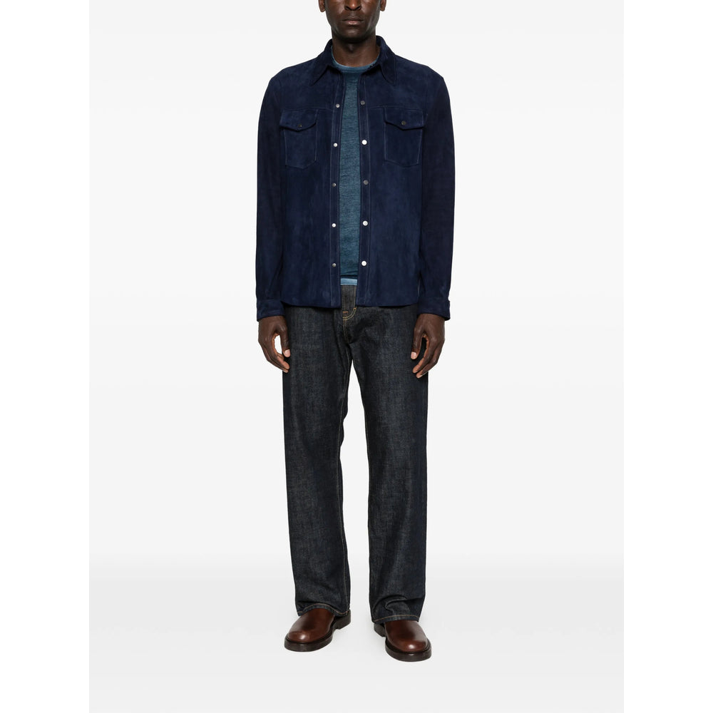 Salvatore Santoro Leather Outerwears - Blue | 388635b43c549d8c9ca5c8391c4e859cdf826966