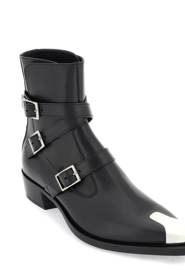 'Punk' Boots With Three Buckles