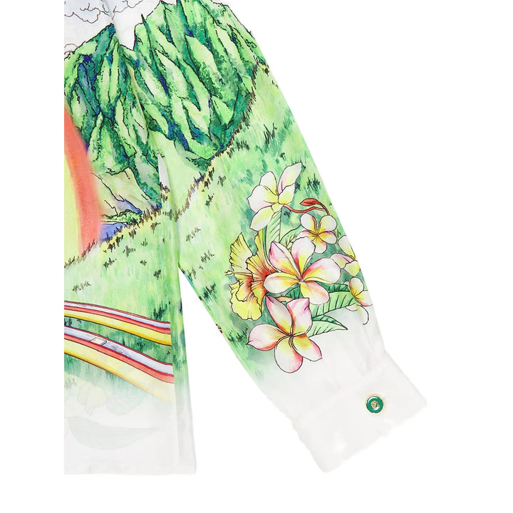 Casablanca Shirts - White, Green | fbb119ddc466806673a82c41abea719c8b59154b