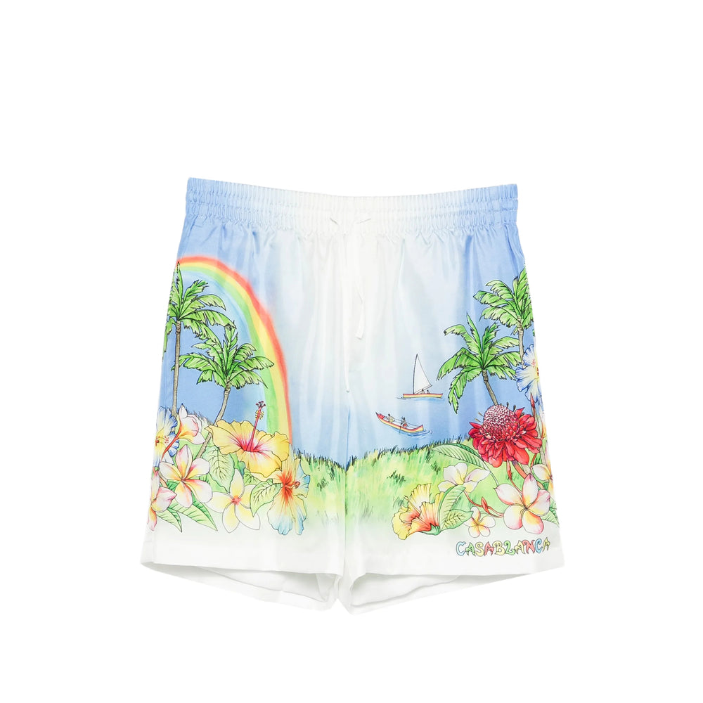 Casablanca Shorts - Blue, White | e7138815bea42197f101f9d4f54c5337359115fd