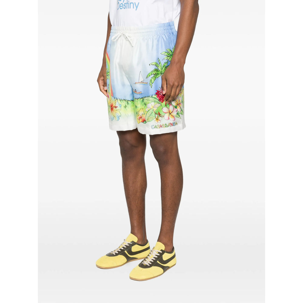 Casablanca Shorts - Blue, White | 0307993a4bd59bbaedf4e97f45349fd6efa627be