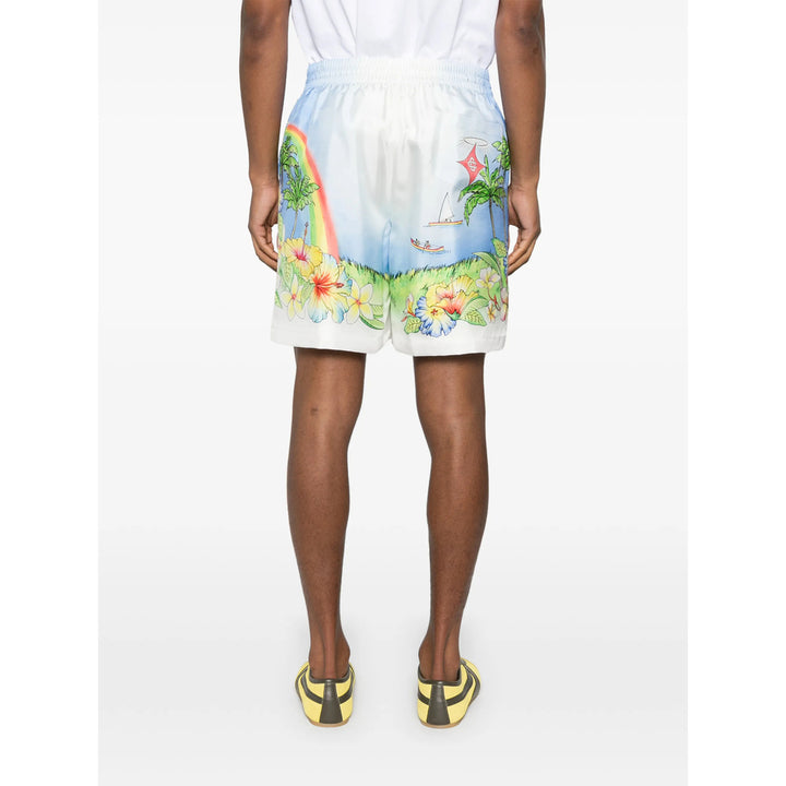 Casablanca Shorts - Blue, White | bdbcfa9e0a65e0de56ef1cf2f17db07aad30d9da