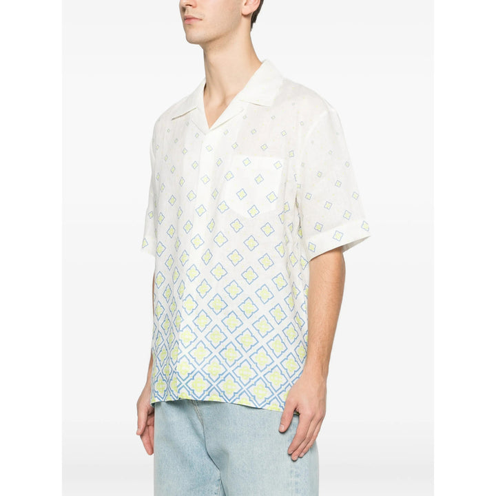 Casablanca Shirts - White, Blue | 447fc67a1e3e870ca5c69a1d2e0f8ae3a91fd042