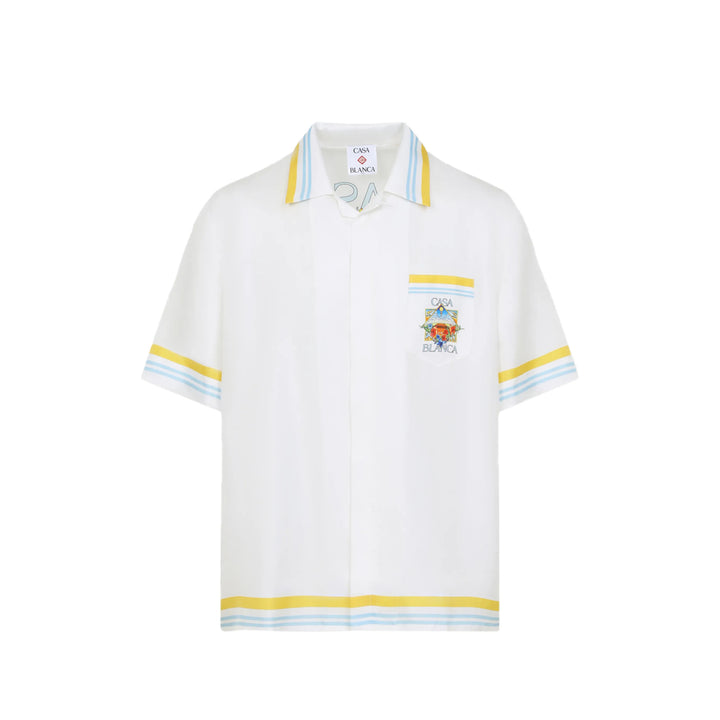 Casablanca Shirts - White, Blue | 8ca804fdf28662892dd48ea436a9fe6f03c8c9b8