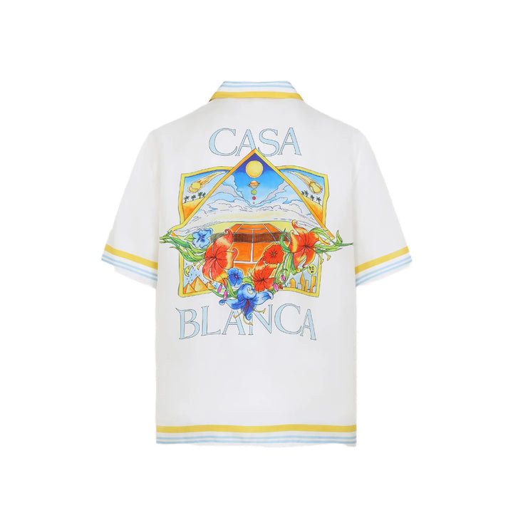 Casablanca Shirts - White, Blue | ce3a4f4ab632411c3e51d4aa430d96e39b2bf964