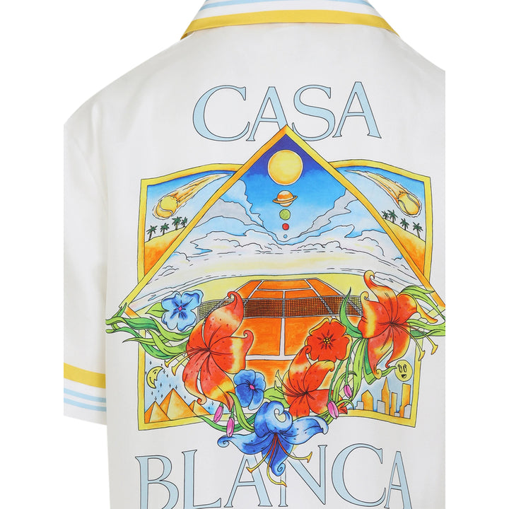 Casablanca Shirts - White, Blue | 26a26398f41d9ee805304ea0744a147bbf7624d7