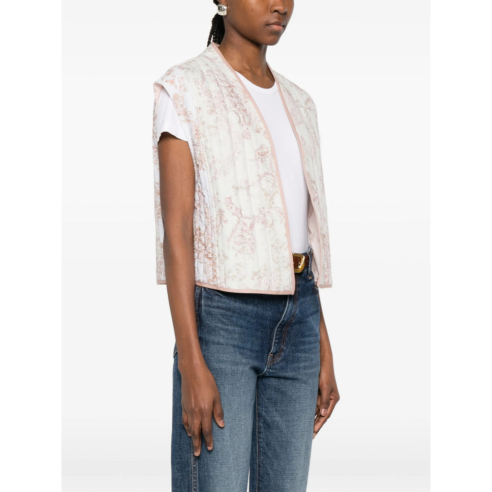 Forte_forte Waistcoats - White, Pink | c61c9ddad9d2c6aa61b7495427a894ebaaf6e2ec