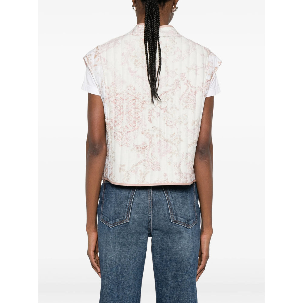 Forte_forte Waistcoats - White, Pink | b117d65f5ca947e02acc9eb2ef1e20772d6400ce