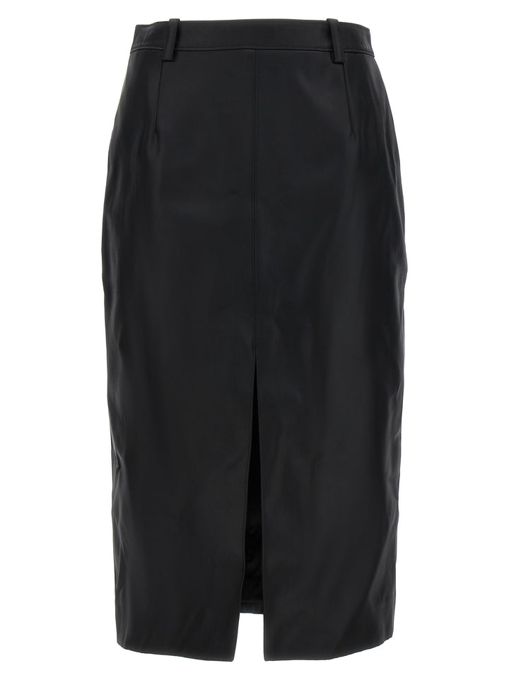 Shiny Gabardine Skirt Skirts Black