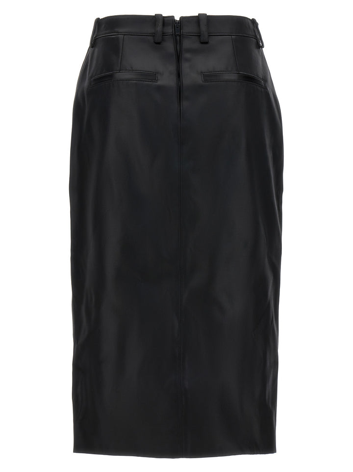 Shiny Gabardine Skirt Skirts Black