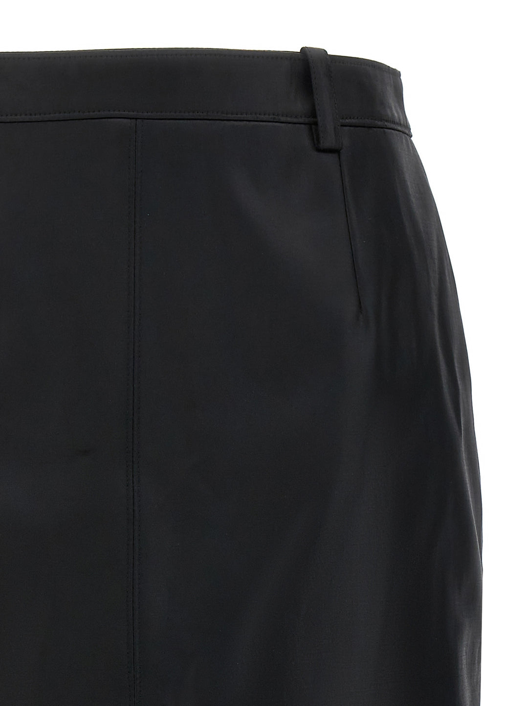 Shiny Gabardine Skirt Skirts Black