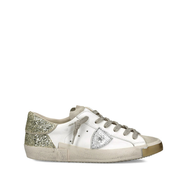 Sneakers White, Gold