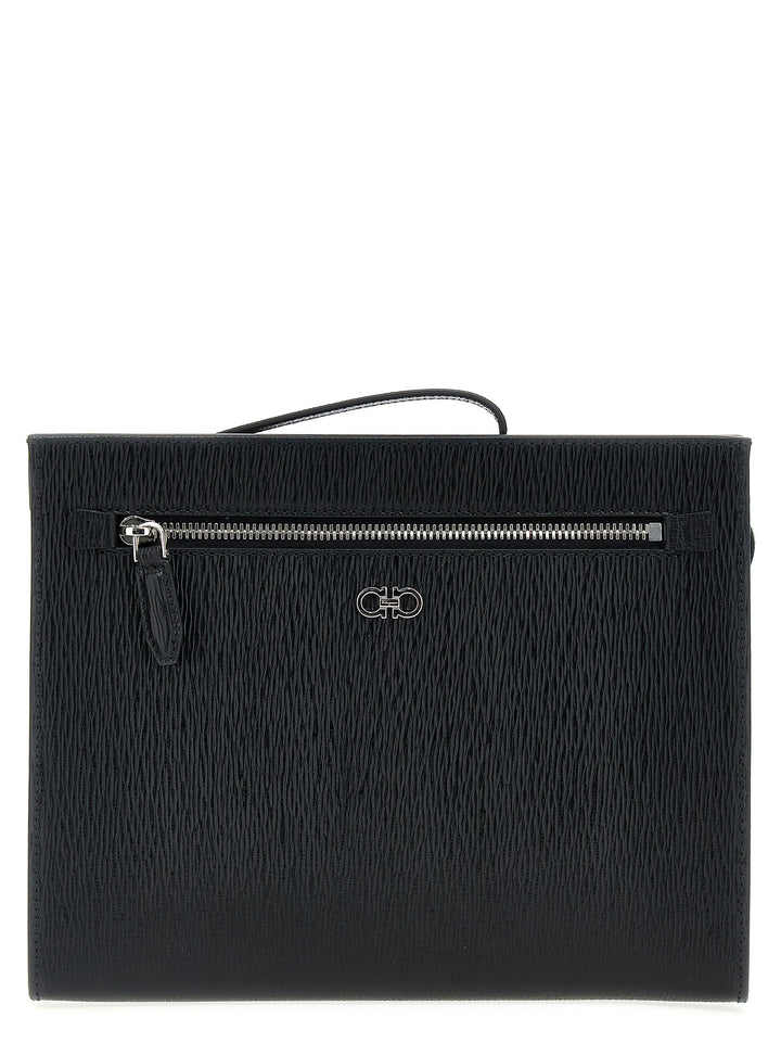 Gancini Clutch Black