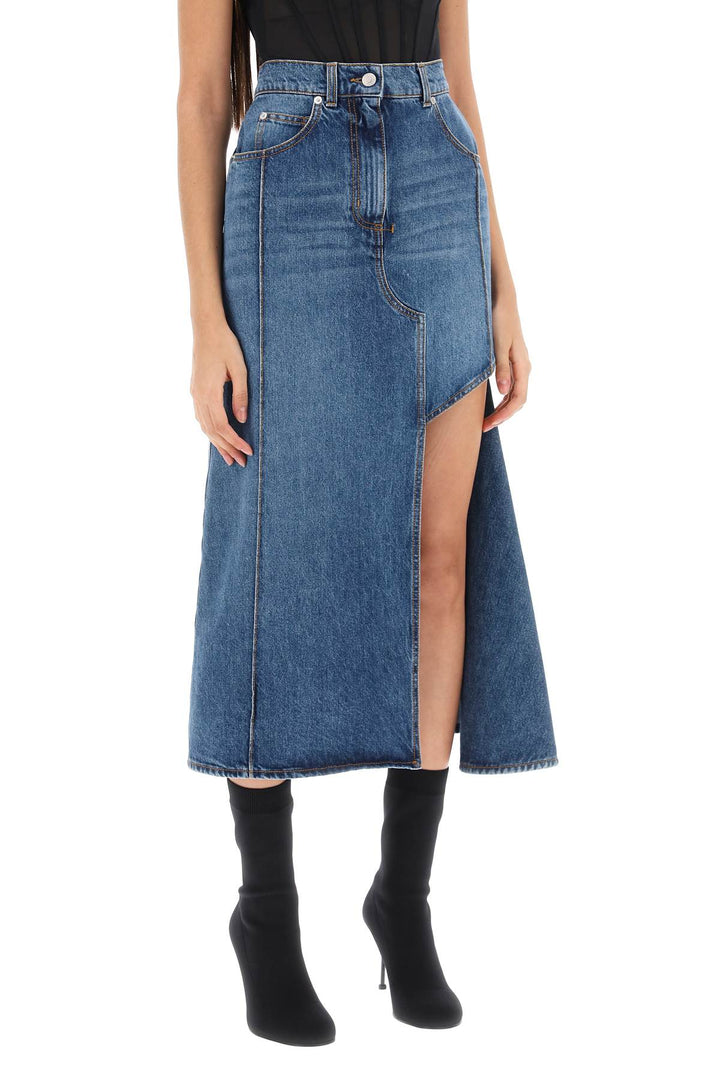 Denim Skirt With Cut Out