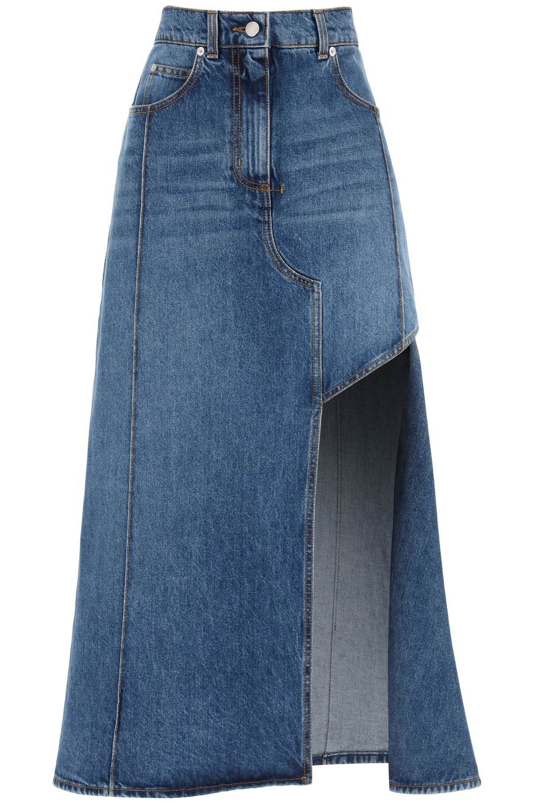 Denim Skirt With Cut Out