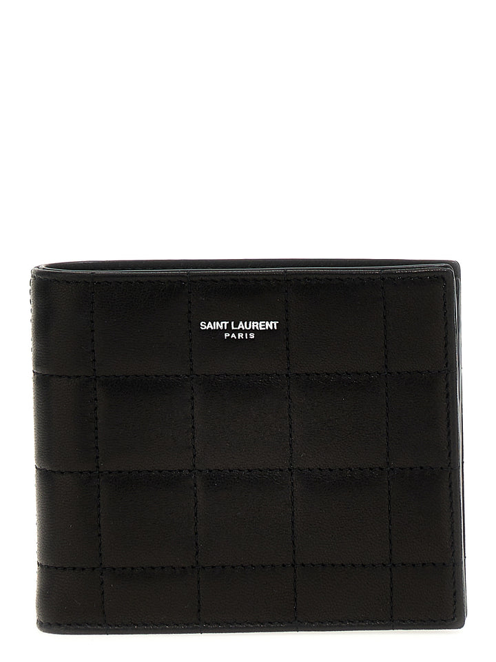 Quilted Logo Wallet Wallets, Card Holders Black