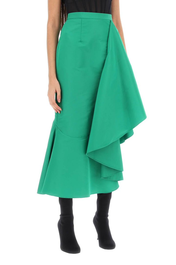 Asymmetric Skirt With Maxi Flounce