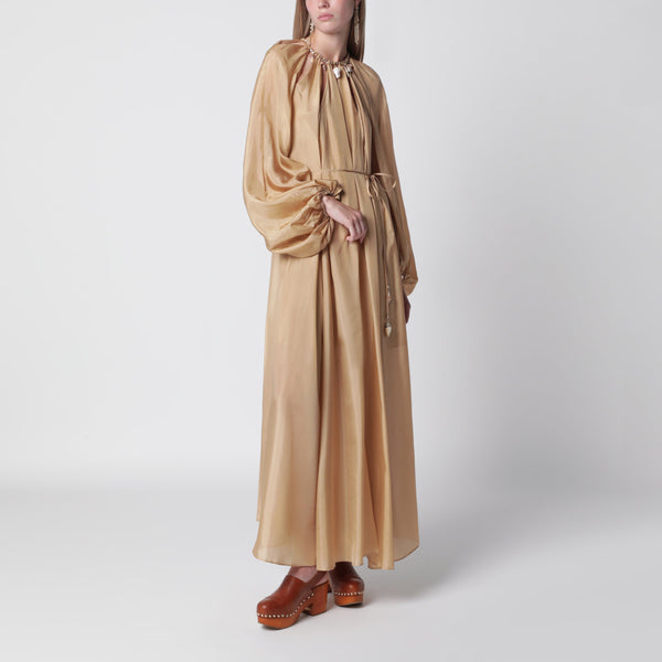 Mahon Maxi Dress In Silk Habotai Champagne