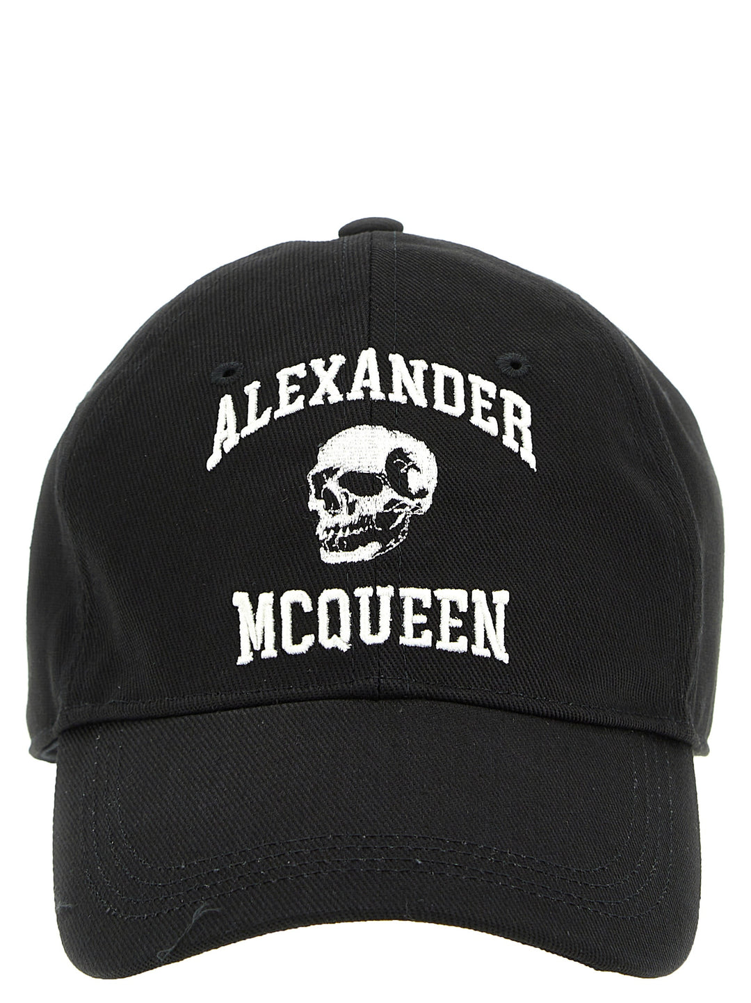 Mcqueen Logo Embroidery Cap Hats - White/Black | 6ddc80de5a01e412219481642bfd44b490d81ea3