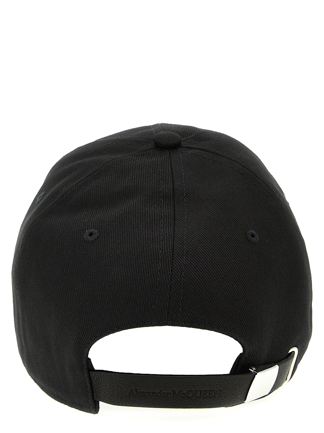 Mcqueen Logo Embroidery Cap Hats - White/Black | 40df575d8c75404c01437bfeb0543cbb39f339f9