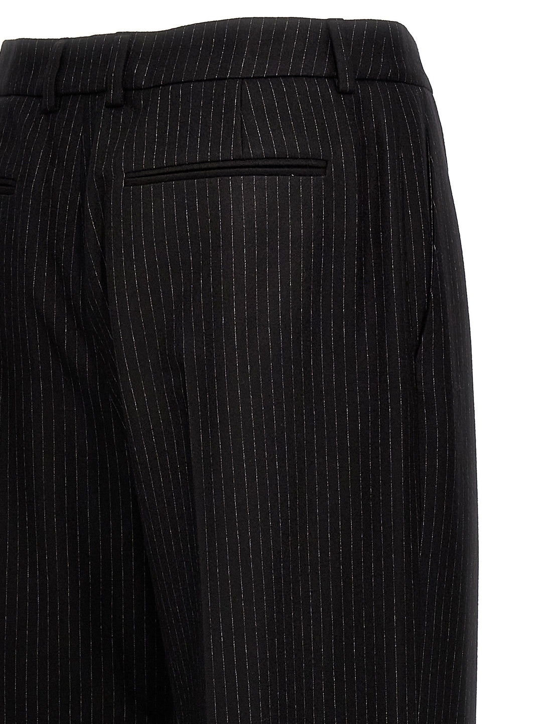 Pinstripe Pants Black