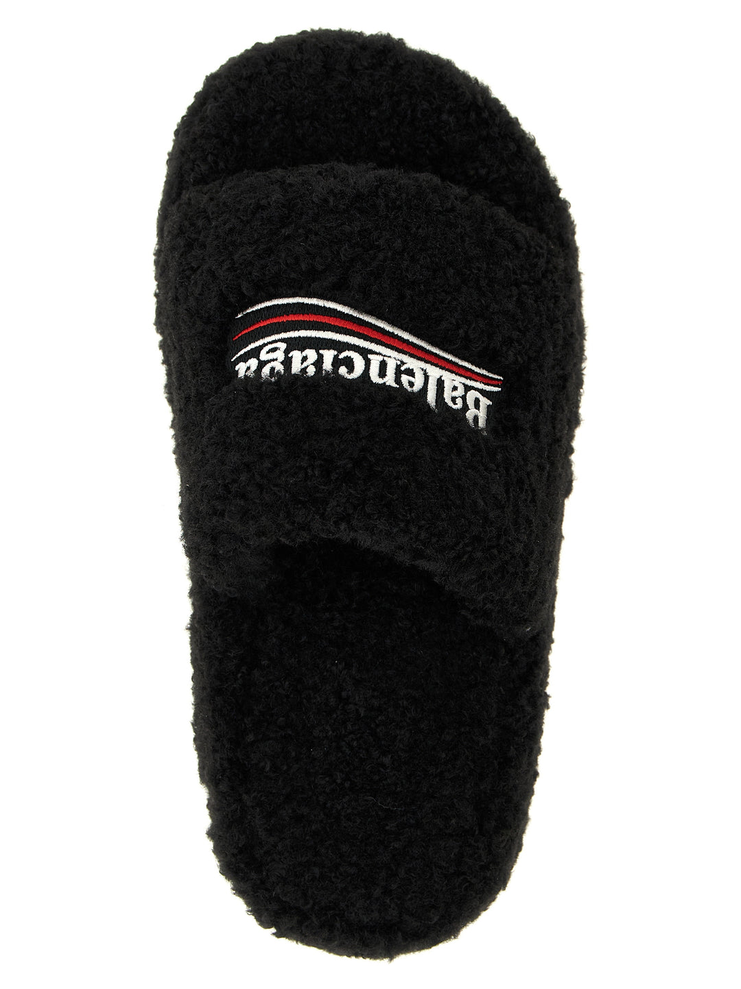 Balenciaga Furry Platform Sandals - Black | 4e61dccc64f3e6100640f94a3b3fff3edcaec638