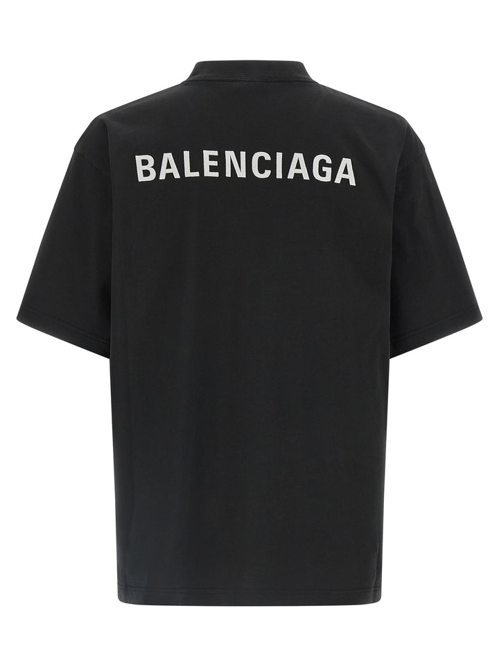Balenciaga New Balenciaga Back T-shirt - White/Black | 27736cd9f253c13d7a097ca46dd9c28ce5a794ec