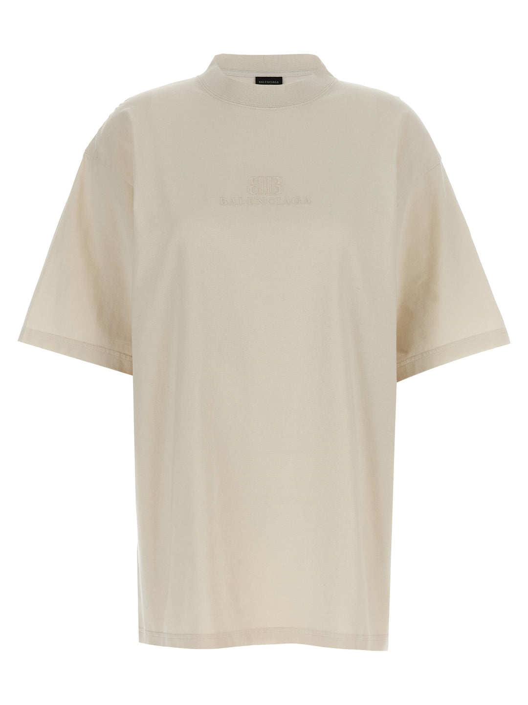 Logo Embroidery T-Shirt Beige