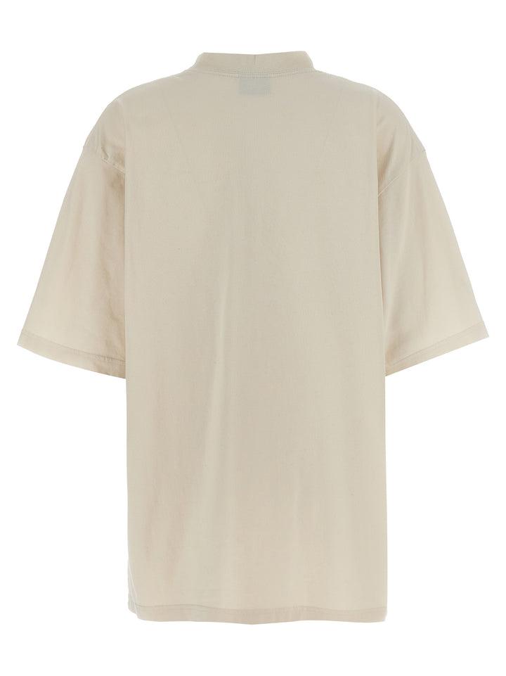 Logo Embroidery T-Shirt Beige