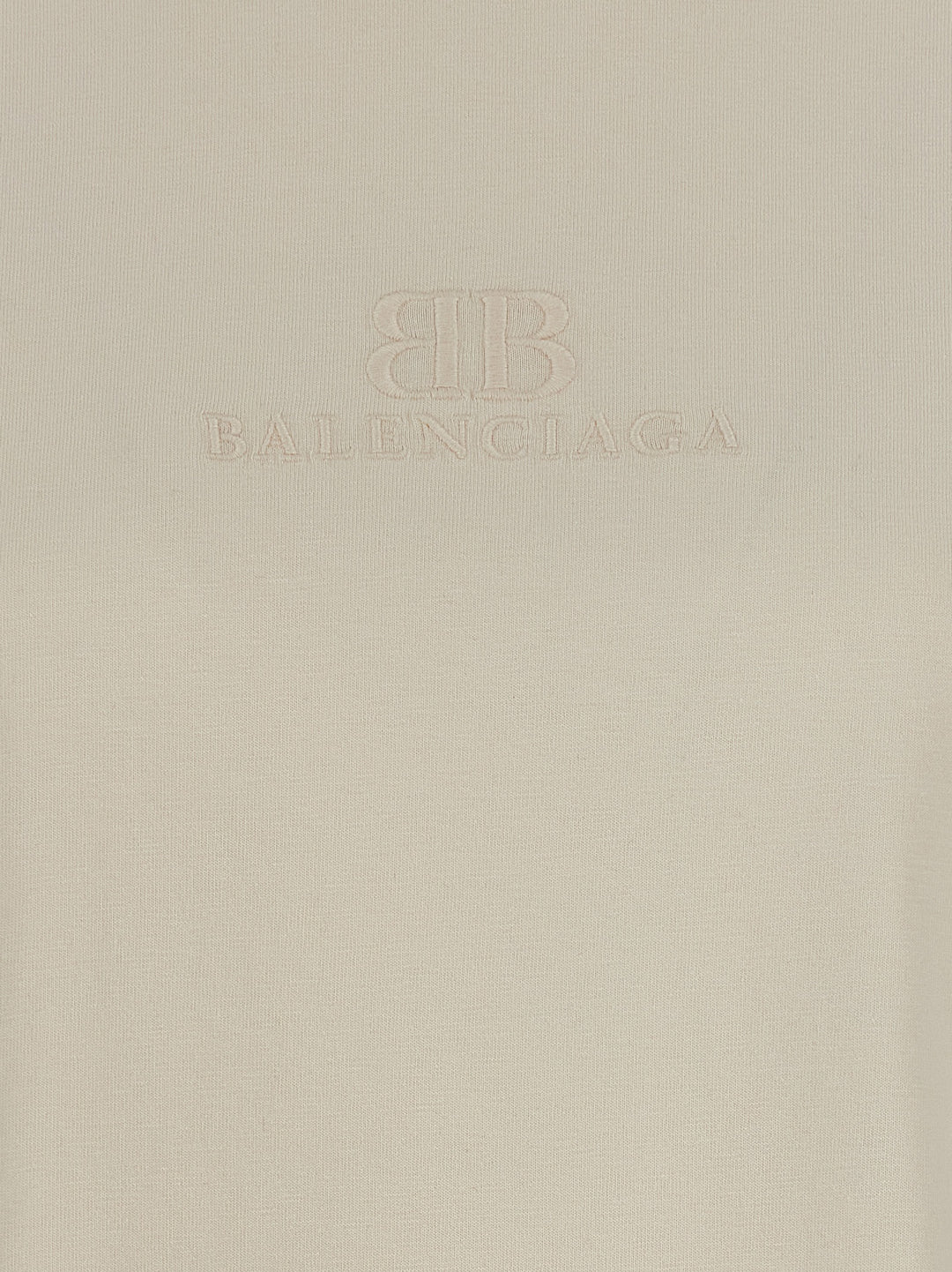 Logo Embroidery T-Shirt Beige