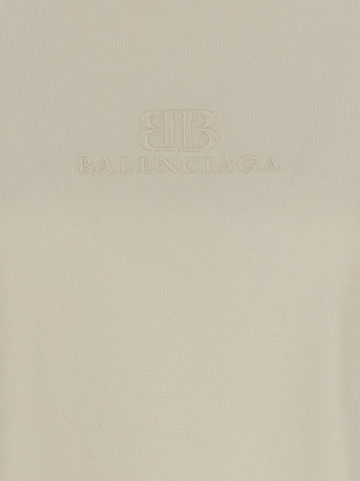 Logo Embroidery T-Shirt Beige