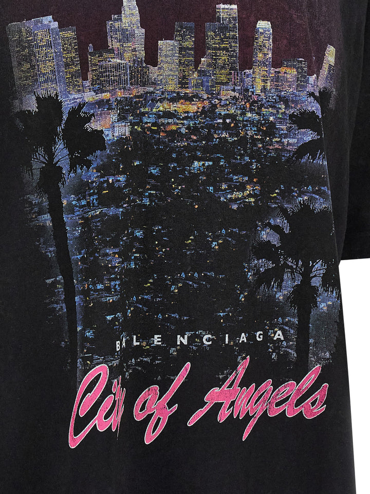 Balenciaga City Of Angels T-shirt - Black | b3c28fcf1fe4e5cdda16e42abc7fde702566214c