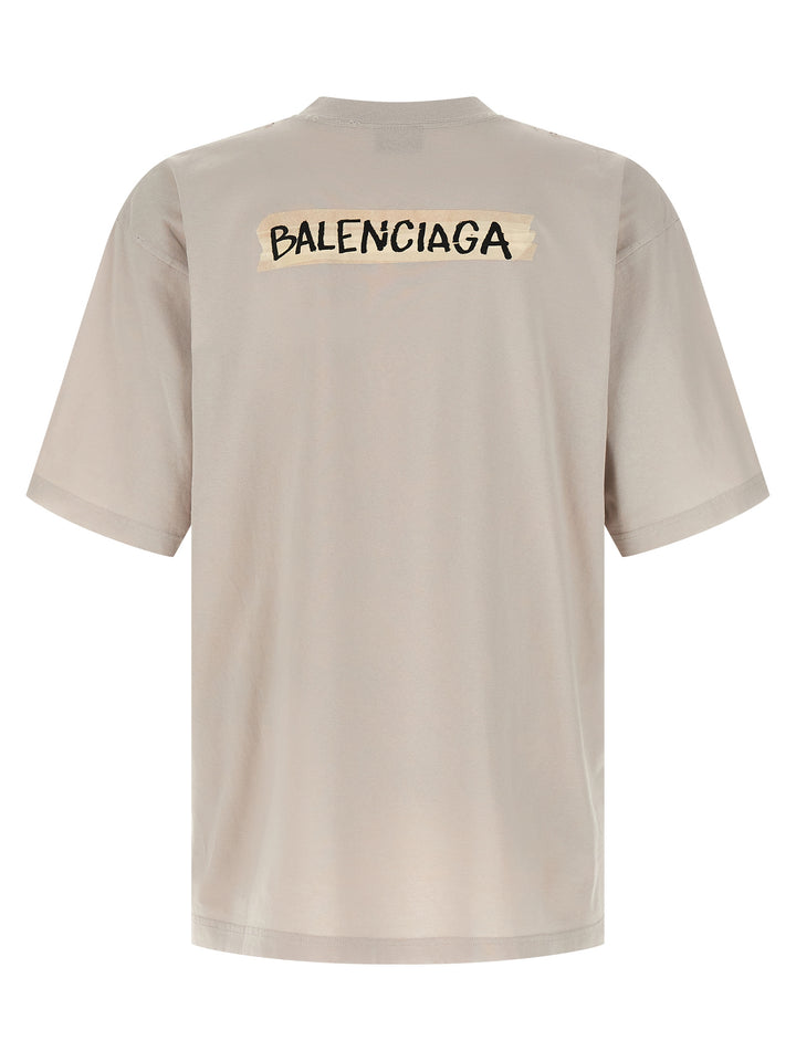 Balenciaga Masking Tape T-shirt - Gray | 612c89329191087f70213537524e7d9aa125e7ae